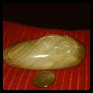 Carved wolf skeleton